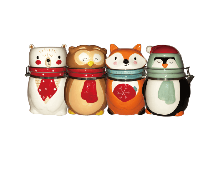 Swiss Miss可可粉_聖誕可可粉_陶偶_Swiss Miss Hot Cocoa Mix Christmas Gift Pack Ceramic Jars