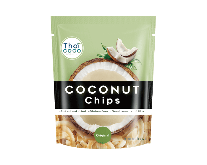 Thaicoco椰子食品_脆烤椰子片_原味_ThaiCoco Roasted Coconut Chips Original