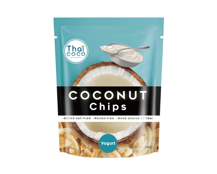 Thaicoco椰子食品_脆烤椰子片_優格_ThaiCoco Roasted Coconut Chips Yogurt