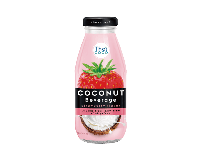 Thaicoco椰子食品_植物椰奶_草莓_Thaicoco Coconut Milk Beverage Strawberry