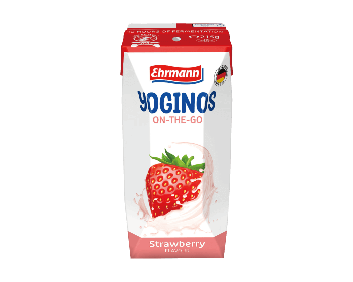 Ehrmann愛爾曼優格產品_希臘式優格飲_草莓_Ehrmann Yoginos Greek Style Yogurt Drink Strawberry