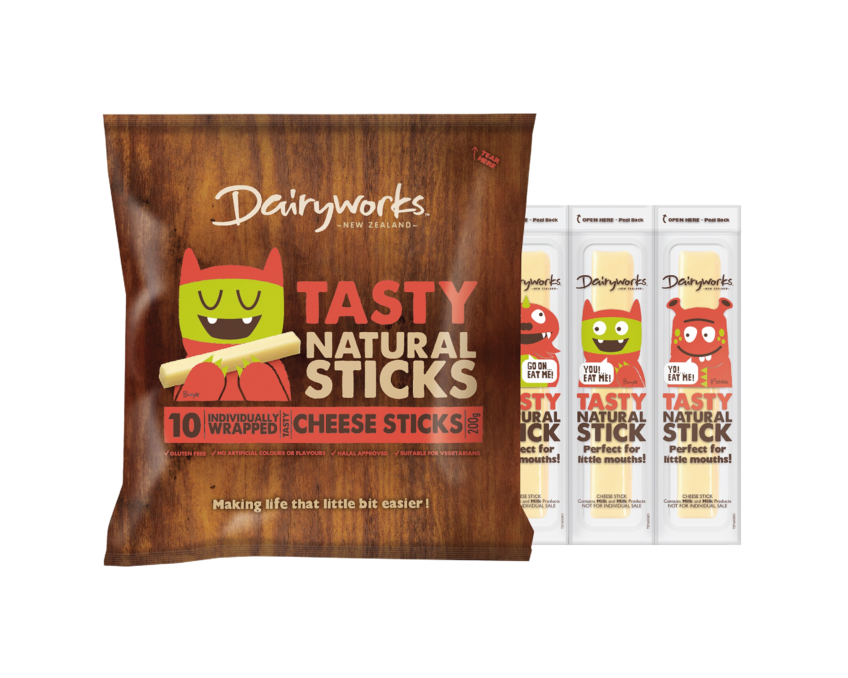 【冷藏】Dairyworks 達瑞樂-小怪獸經典原味起司條